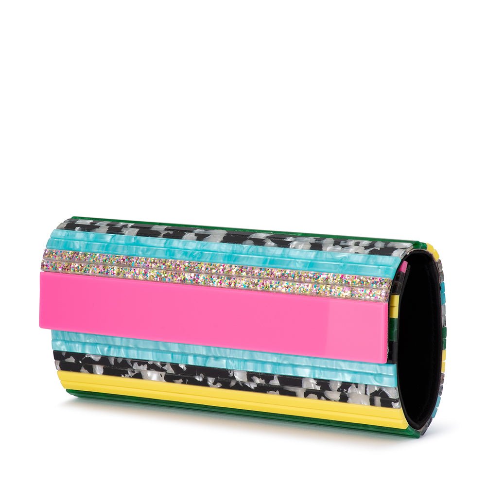 Olga Berg CLARA Acrylic Clutch (Multi)