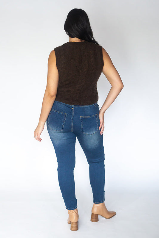 Cowgirl Surfer Braided Vest (Chocolate)