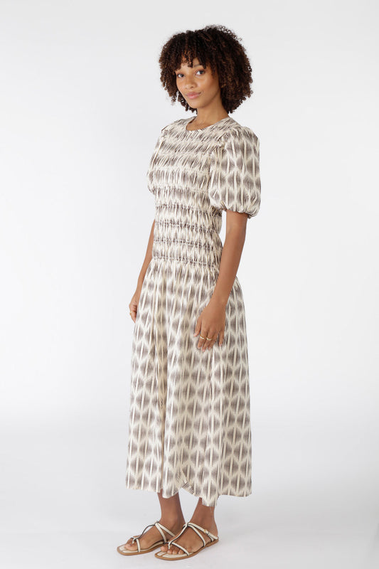 Cowgirl Surfer Mano Shirred Maxi Cream (Red)