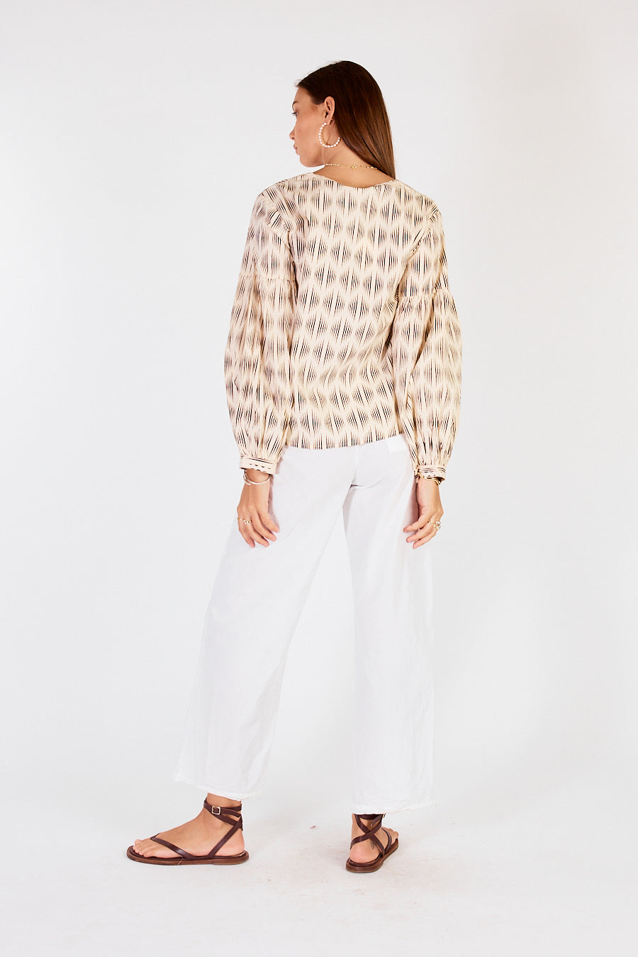 Cowgirl Surfer Mano Tie Shirt (Cream)