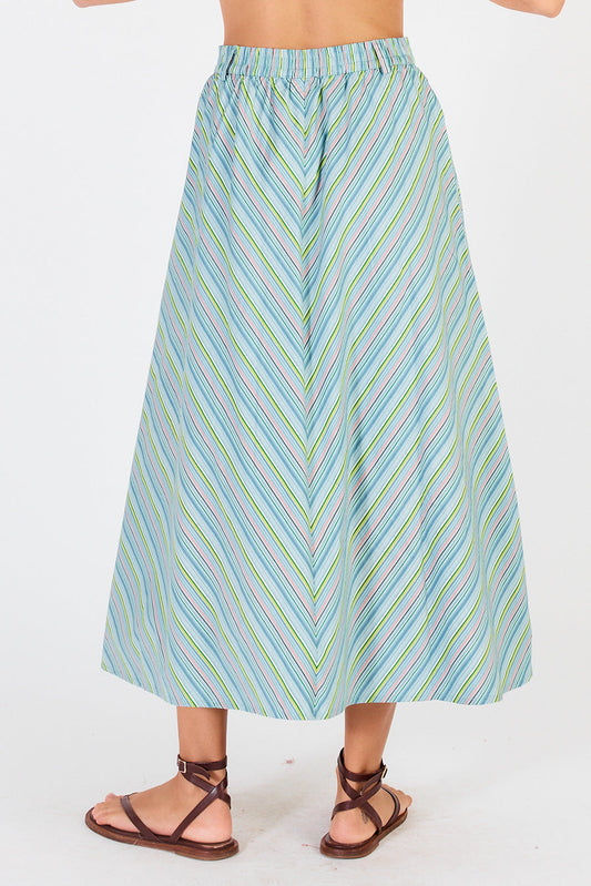 Cowgirl Surfer Pastille Skirt (Blue)