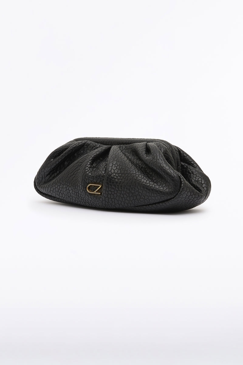 Carla Zampatti Cz Pebble Cloud Clutch (Black)