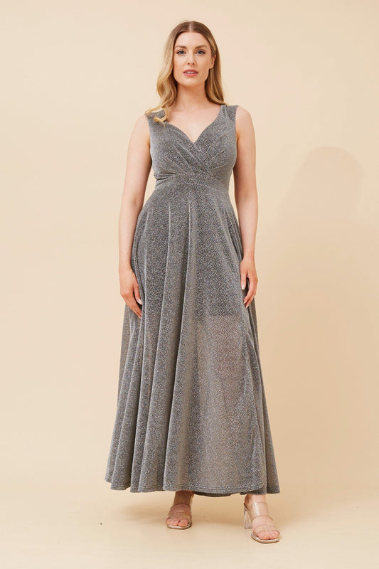 PARIS GLITTER MAXI DRESS (Blush)
