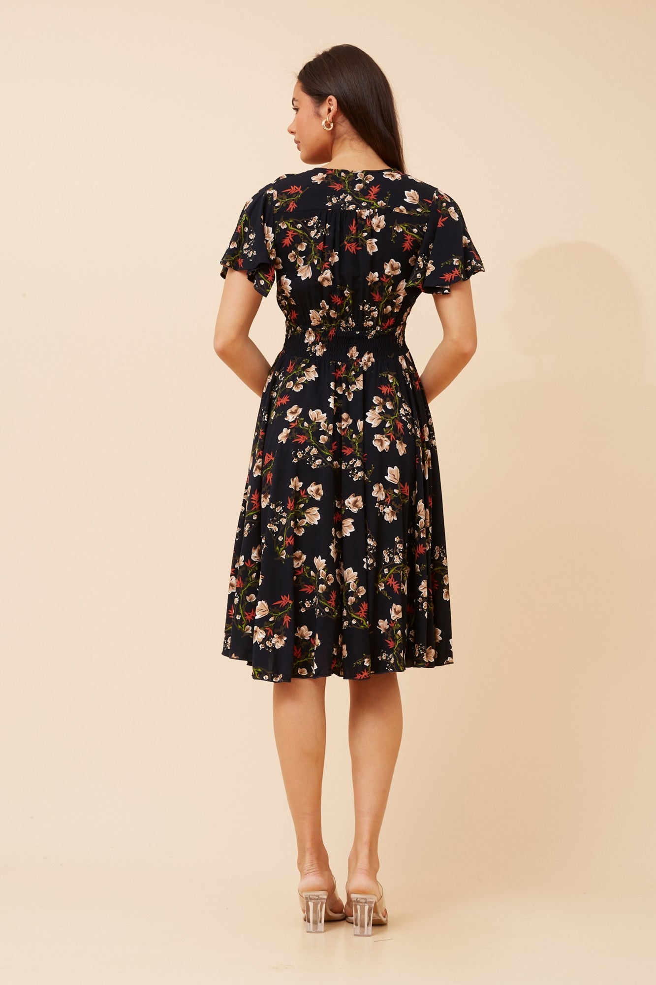 SANDY FLORAL DRESS (Multi Navy)
