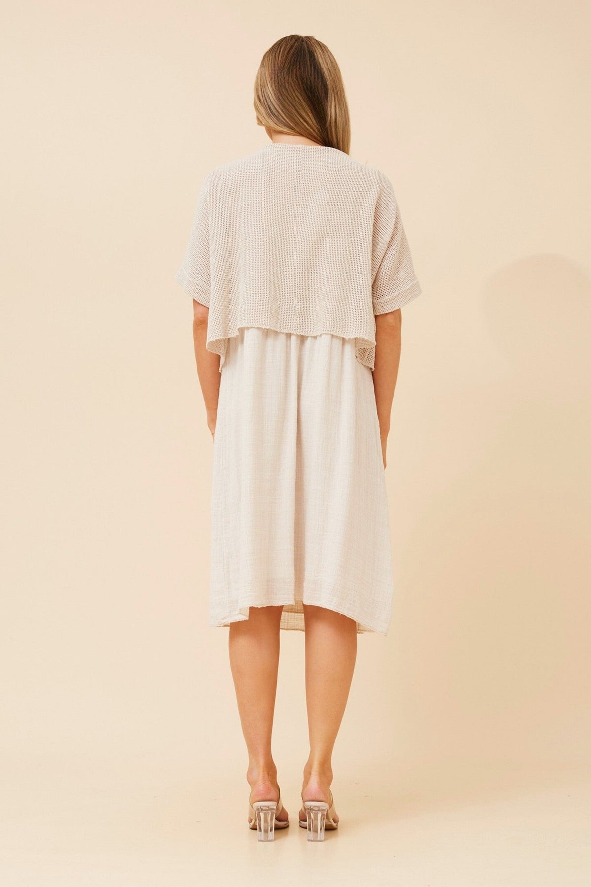 SANTANA LAYERED MESH DRESS (Rosewood)
