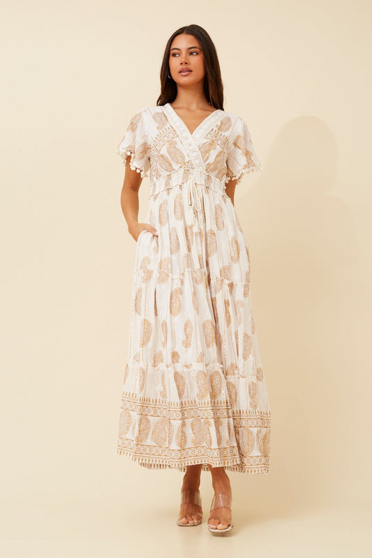 NERITA BOHO MAXI DRESS (Aqua)