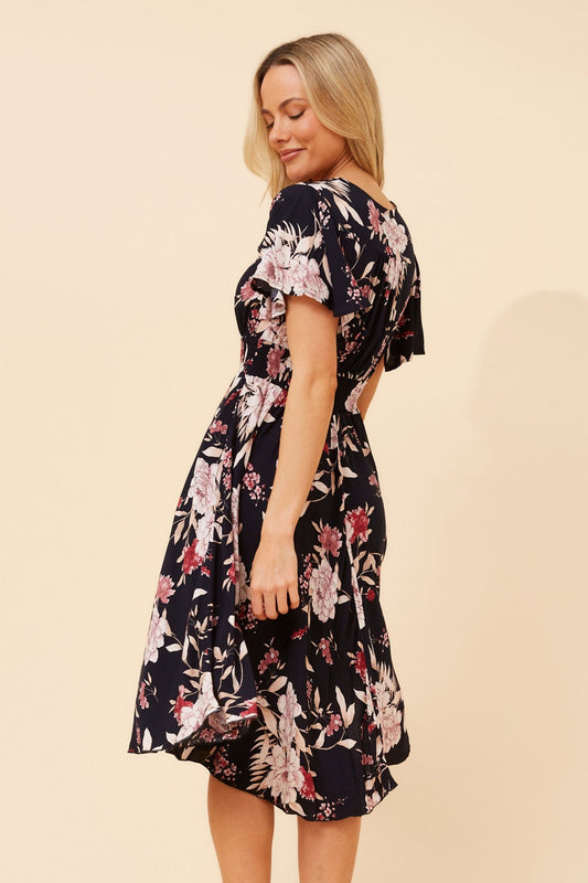 SANDY FLORAL DRESS (Multi Navy)