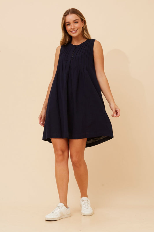 RAIZEL SOLID DRESS (Navy)
