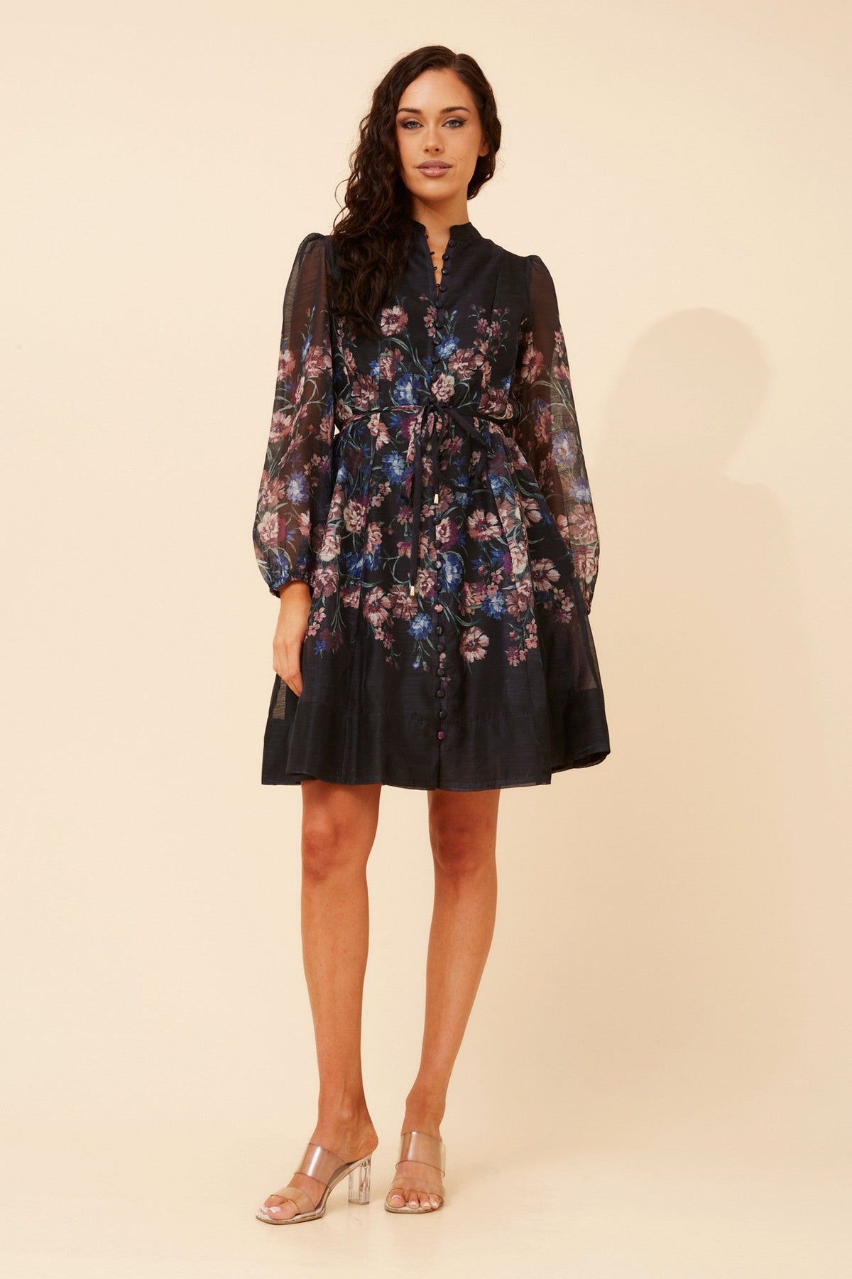 NORAH FLORAL DRESS (Black)