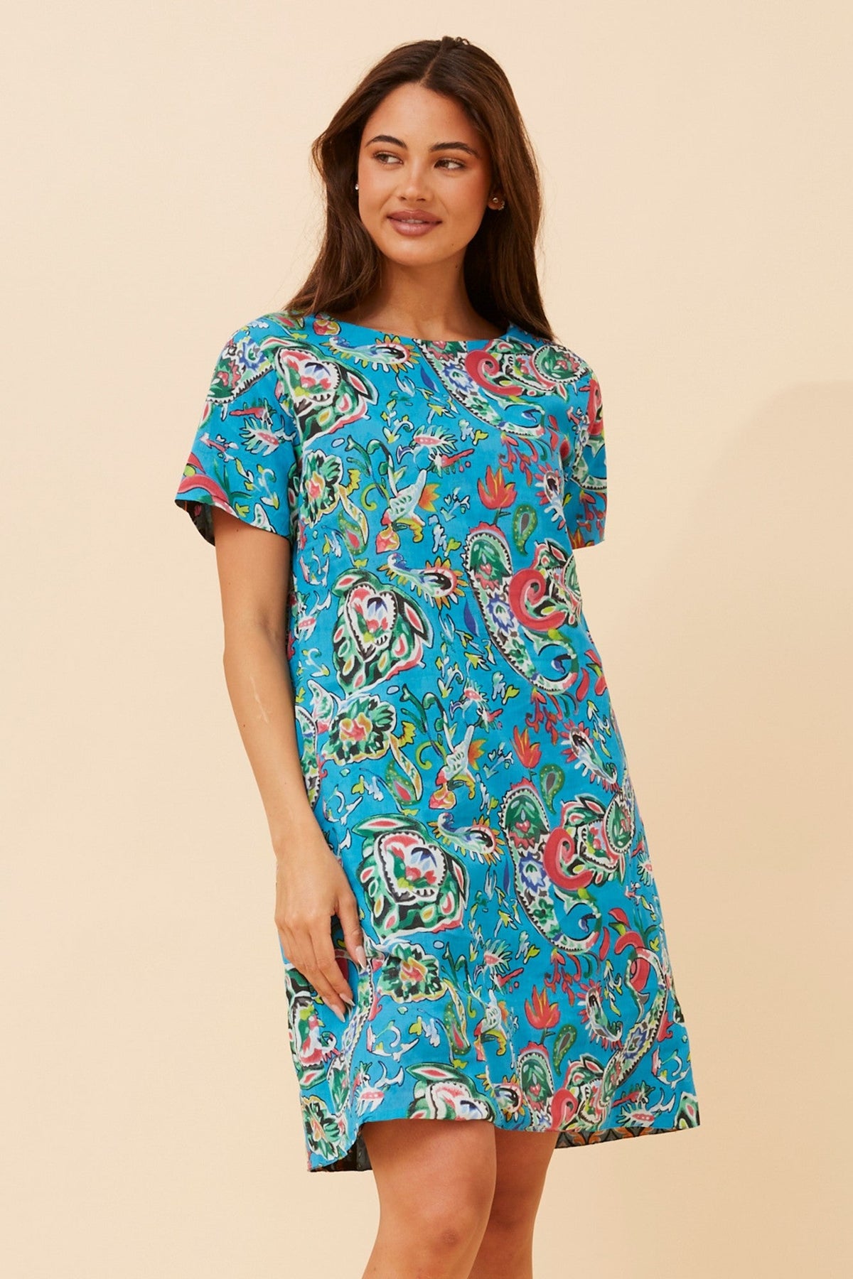 SHARVARI REVERSIBLE SHIFT DRESS (Multi)