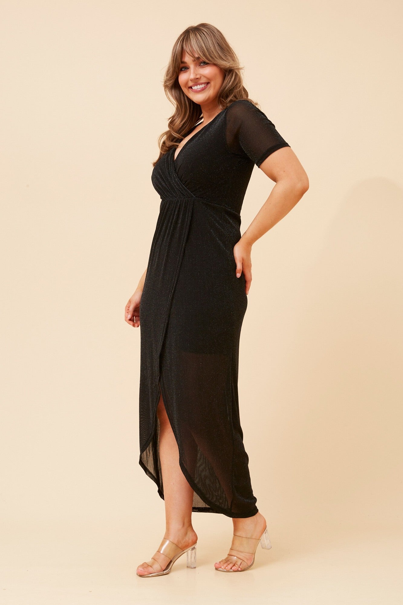 FOSCA CROSSOVER MAXI DRESS (Navy)