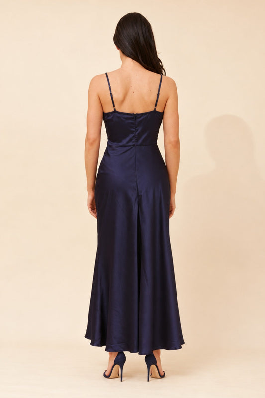 Caroline Morgan Australia FIDELIA SATIN MAXI DRESS (Navy)