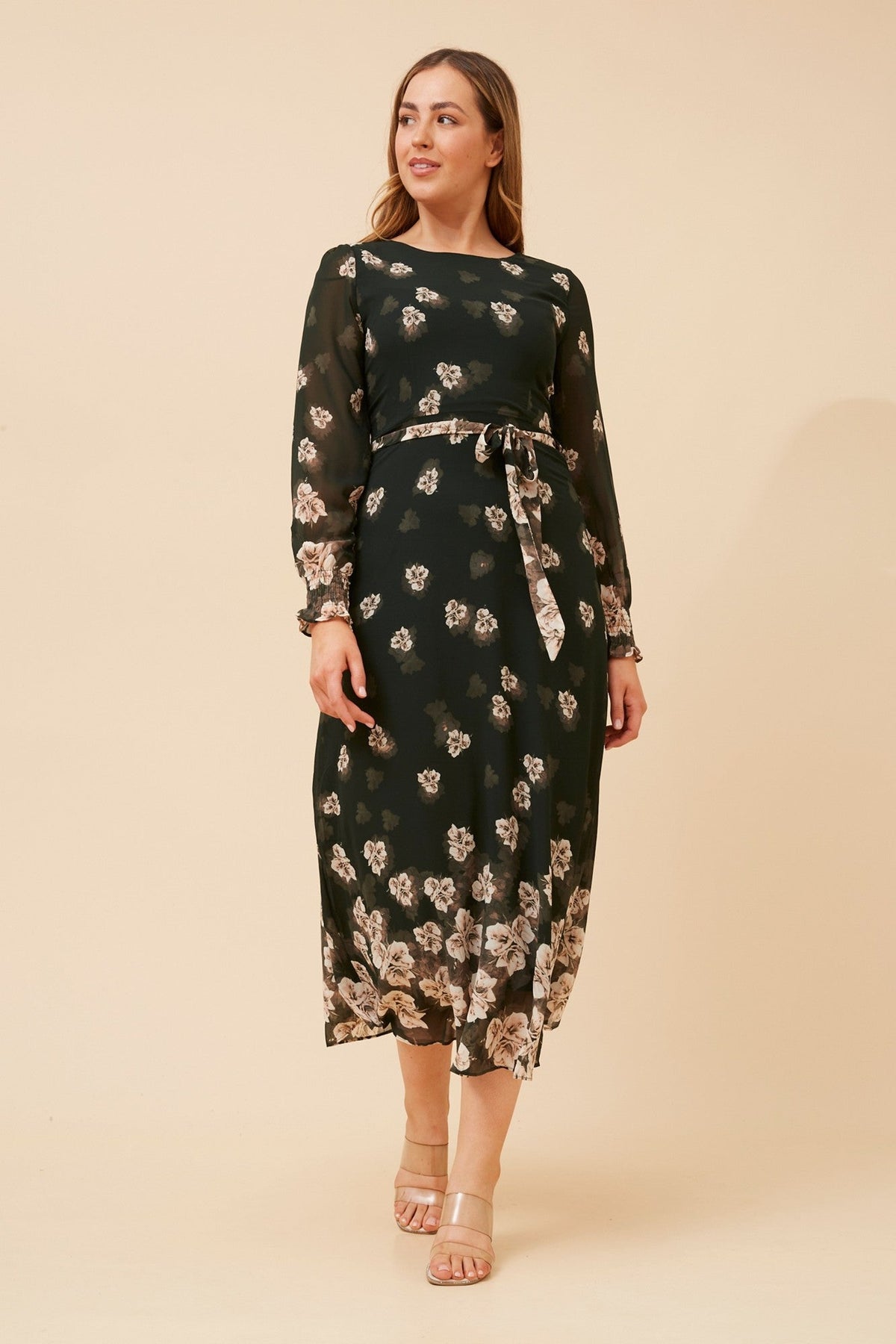 Caroline Morgan Australia PRISCILLA FLORAL MAXI DRESS (Emerald)