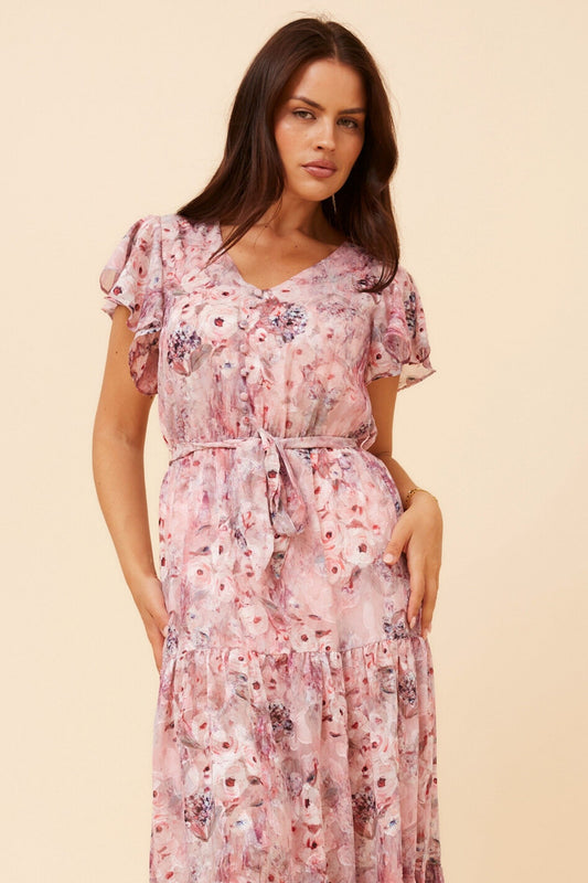 YASMIN FLORAL MAXI DRESS (Pink)