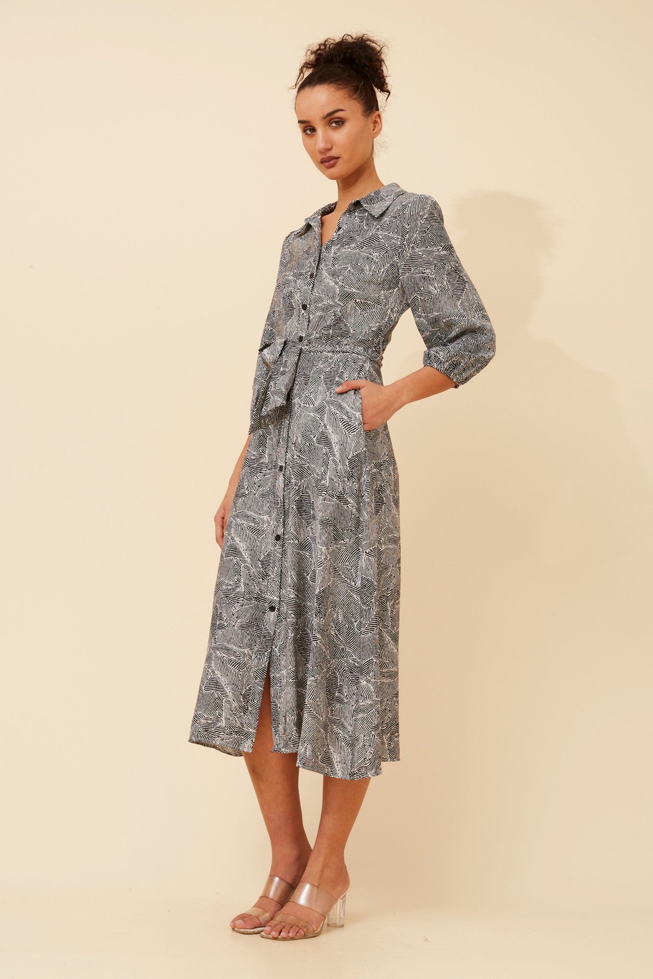 MURPHY ANIMAL PRINT MAXI DRESS (Black And White)