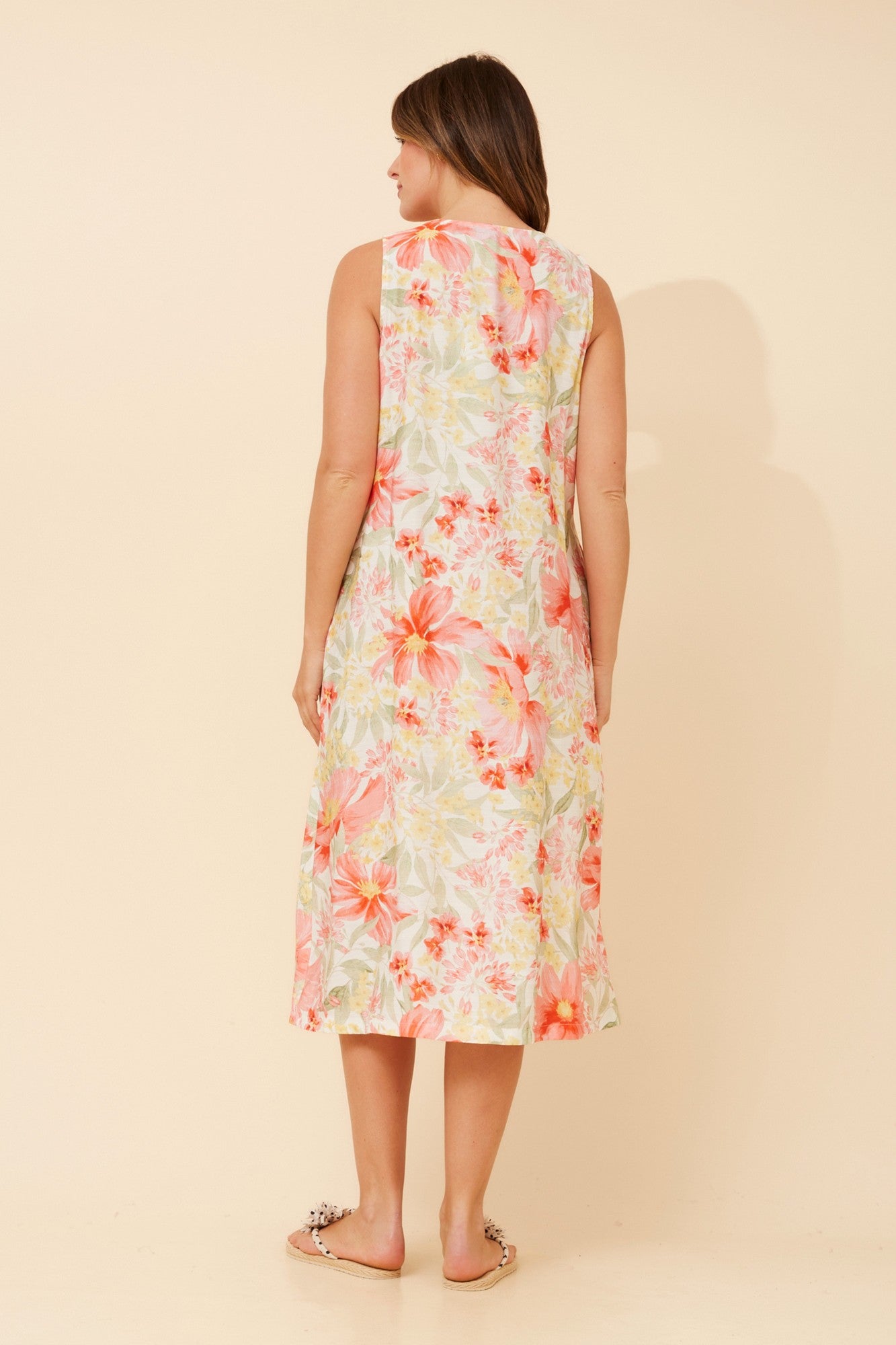 RAVAN FLORAL MIDI DRESS (Pink)