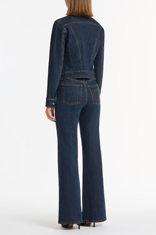Carla Zampatti Dark Indigo Bootleg Denim Jeans (Blue)