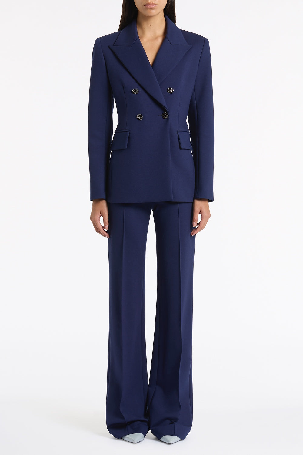 Carla Zampatti Deep Ponte Wide Leg Pant (Blue)