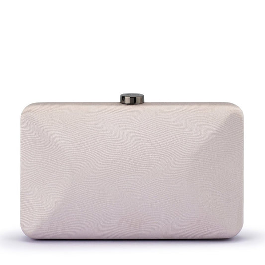 Olga Berg DELIA Textural Clutch (Champagne)