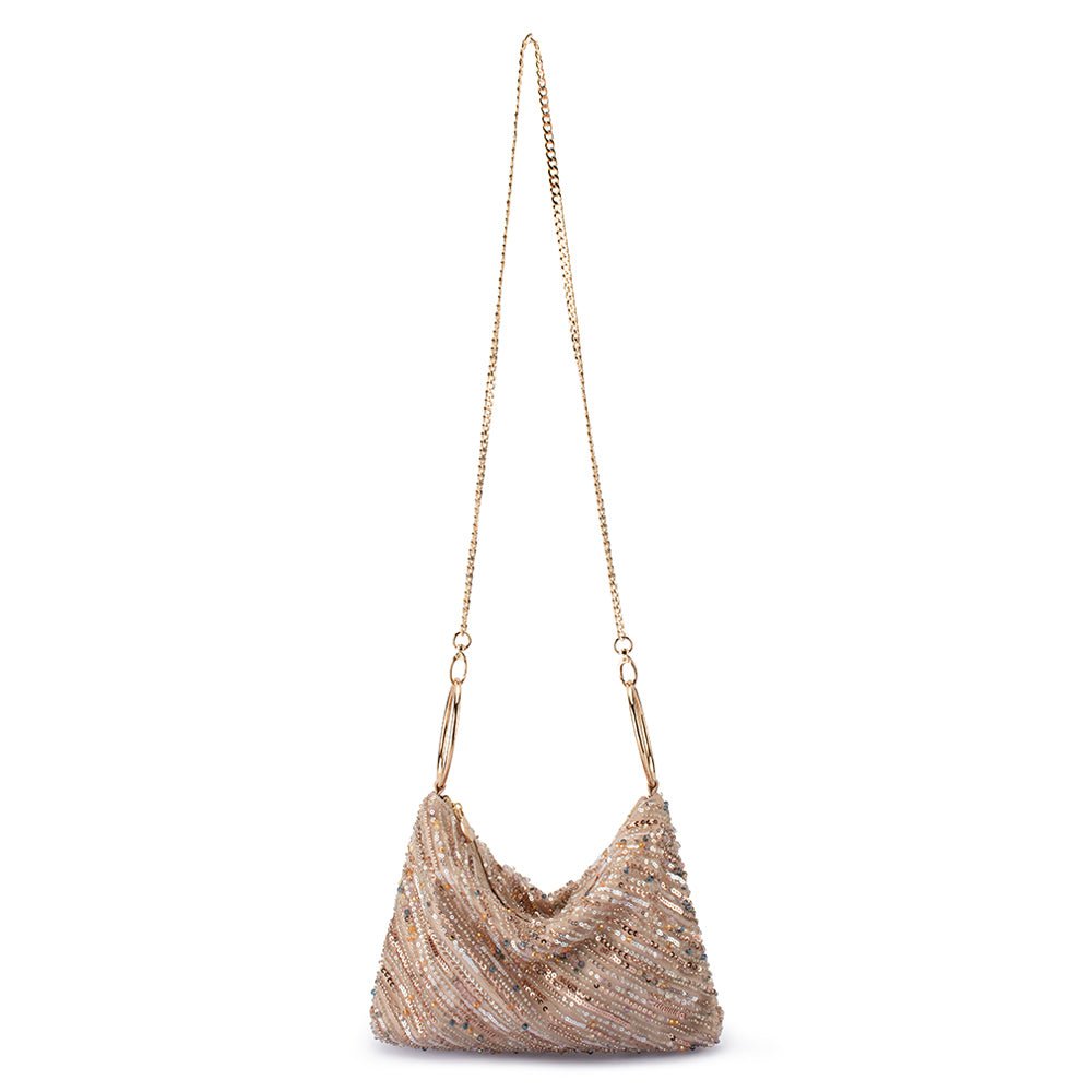 Olga Berg DION Ring Handle Bag (Champagne)