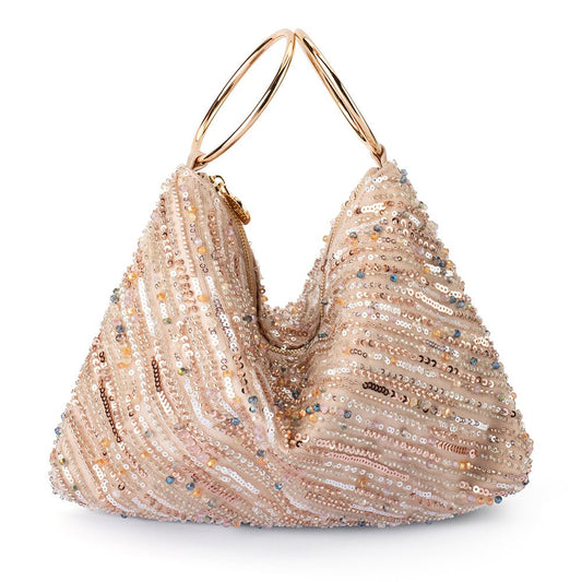 Olga Berg DION Ring Handle Bag (Champagne)