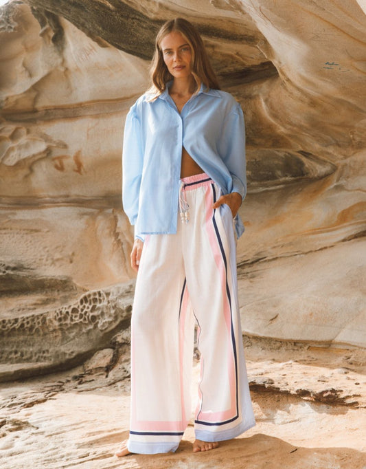 Clarabelle Wide Leg Pant - (Multi)