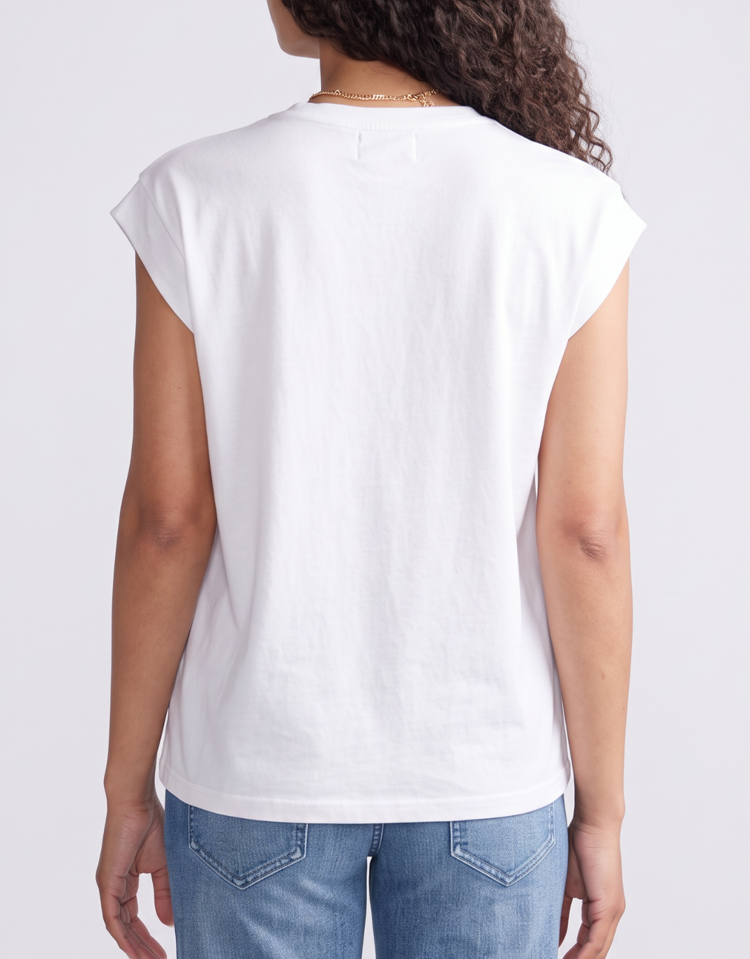 White & Co. The Edit Cap Sleeve Tank (White)