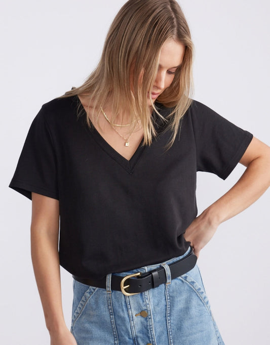 White & Co. The Edit Tee (Black)