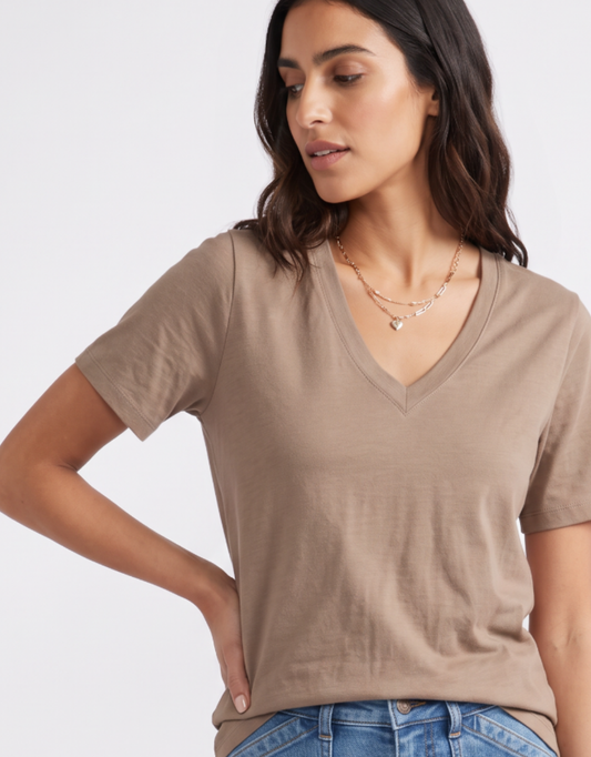 White & Co. The Edit Tee (Chocolate)
