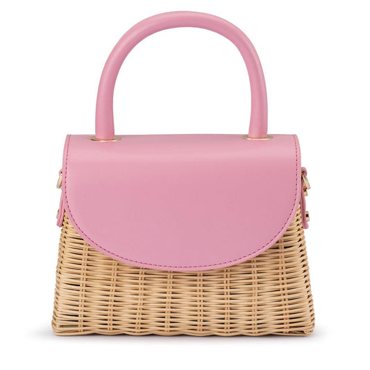 Olga Berg ELLE Wicker Top Handle (Pink)