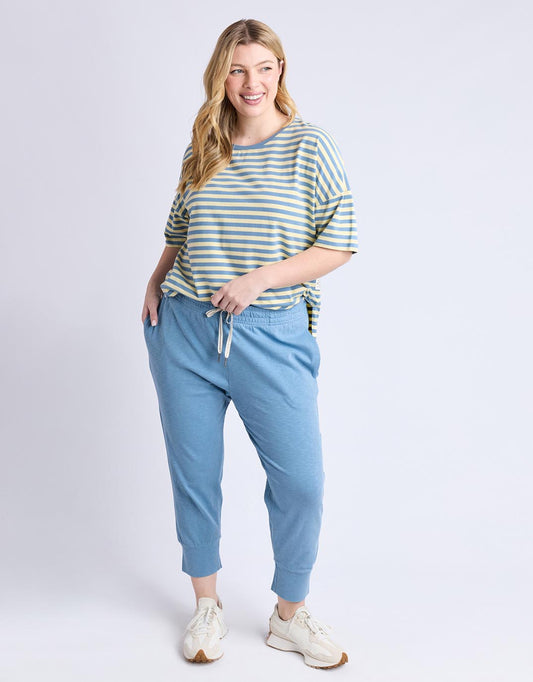3/4 Brunch Pant - (Blue Shadow)