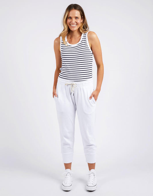 3/4 Brunch Pants - (White)