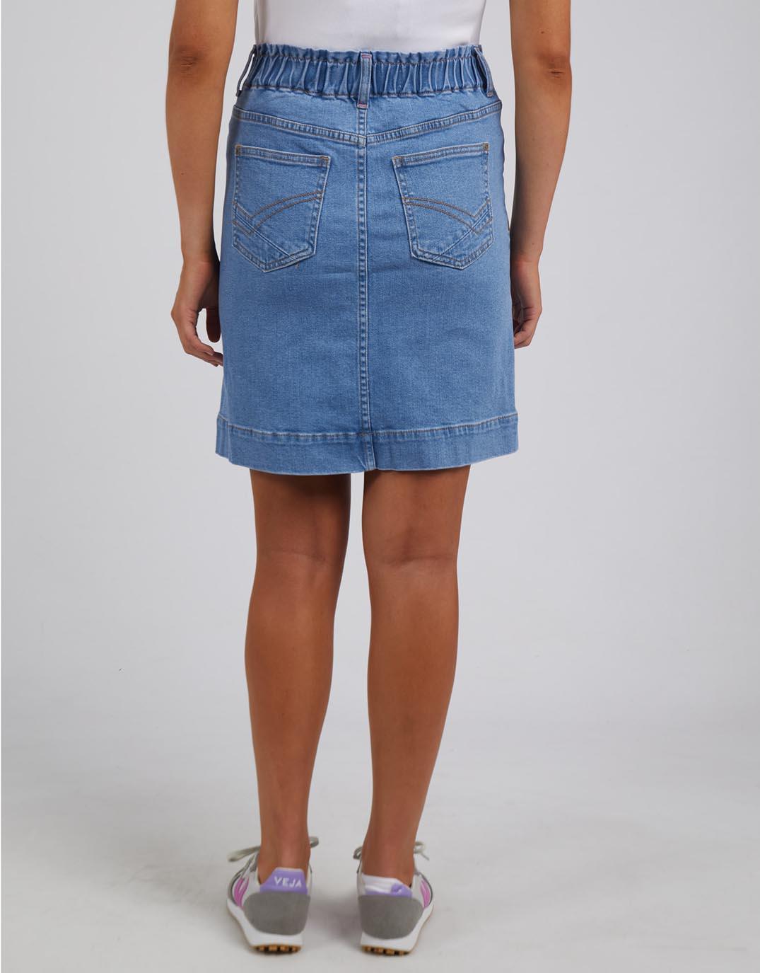 Atlas Denim Skirt - (Blue)