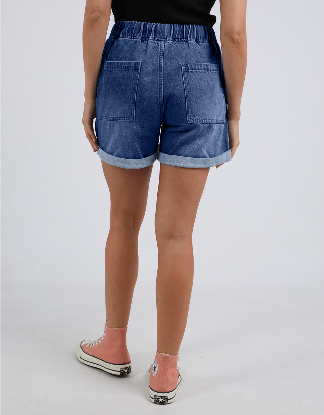 Elm Emma Relaxed Denim Short (Dark Blue Wash)