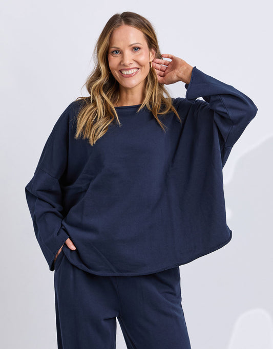 Elm Gab Long Sleeve Sweat (Dark Sapphire)