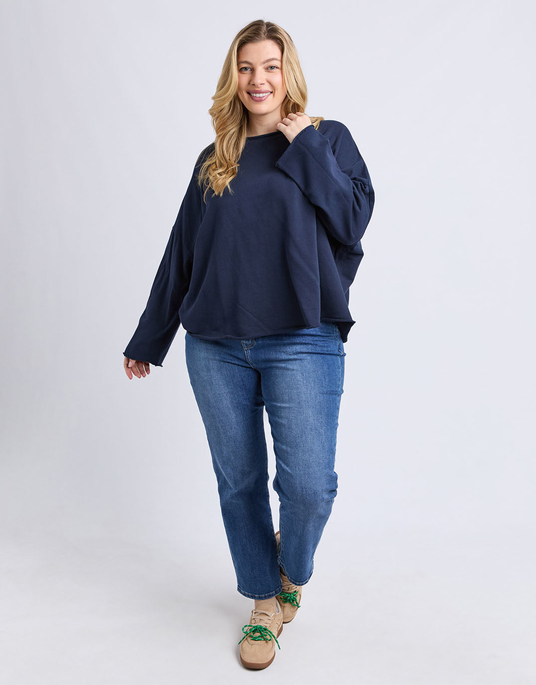 Elm Gab Long Sleeve Sweat (Dark Sapphire)