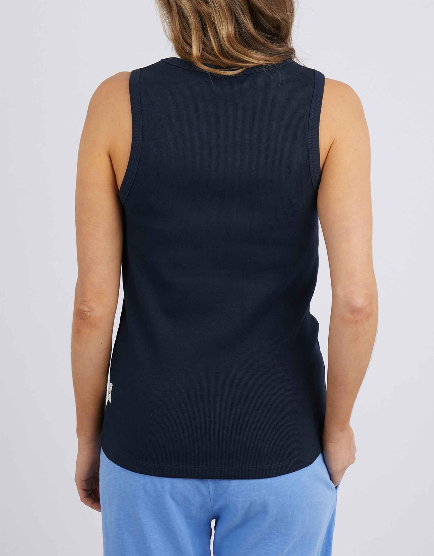 Elm Rib Crew Tank (Dark Sapphire)