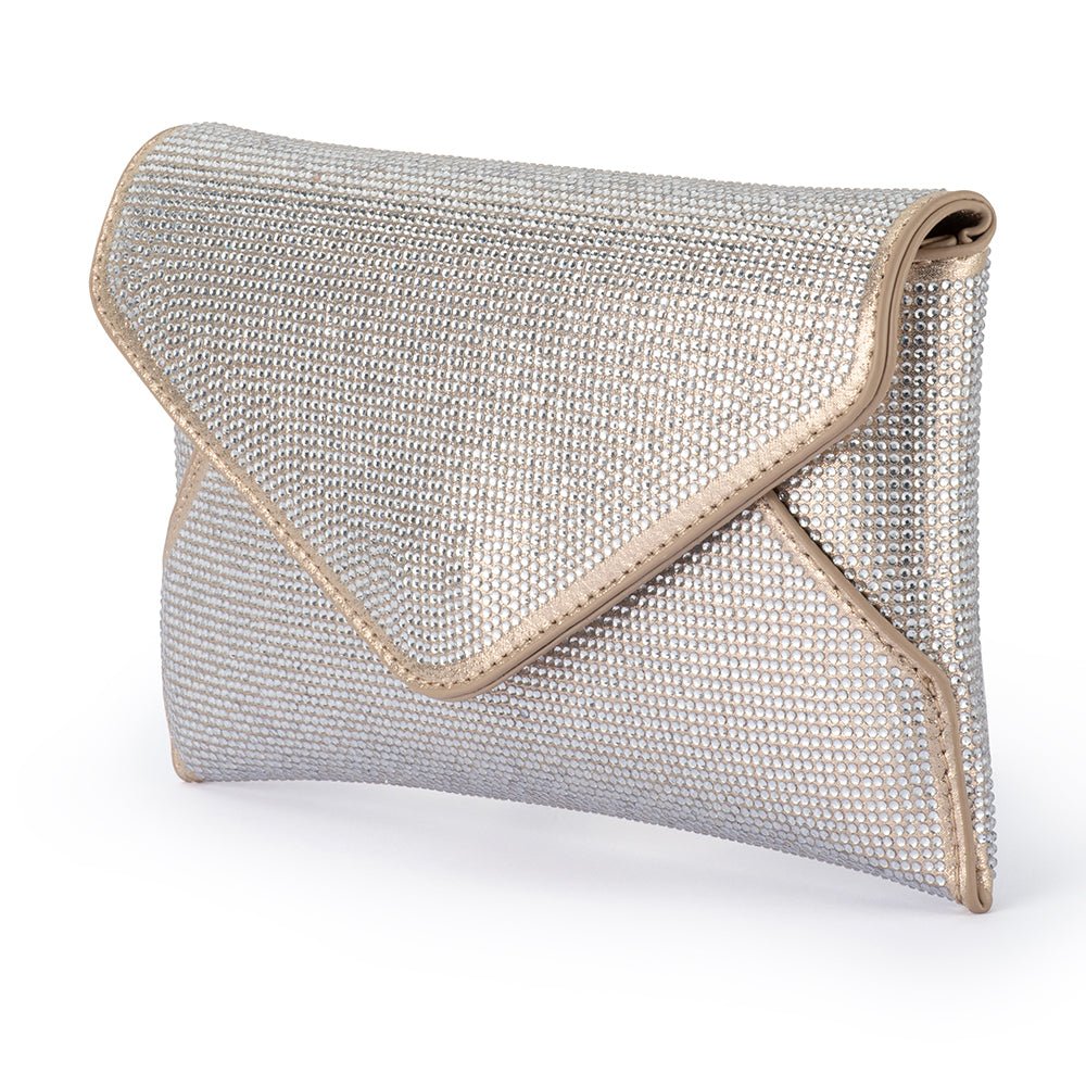Olga Berg ELOISE Crystal Clutch (Champagne)