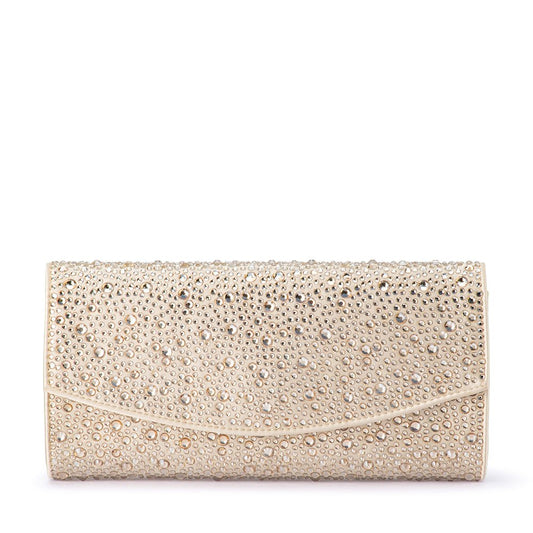 Olga Berg EMMA Crystal Clutch (Champagne)