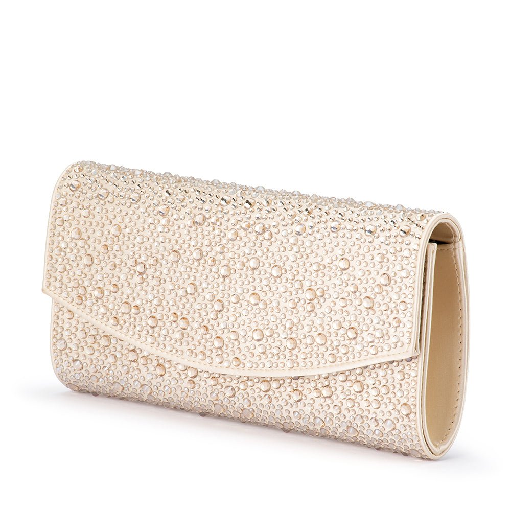Olga Berg EMMA Crystal Clutch (Champagne)