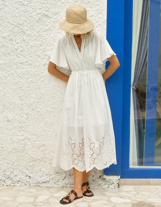 Fate and Becker Maribel Midi Dress (White)
