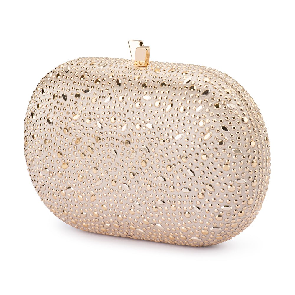Olga Berg FAYE Oval Clutch (Gold)