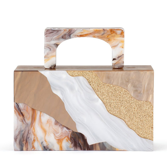 Olga Berg FLEUR Acrylic Top Handle (Natural)