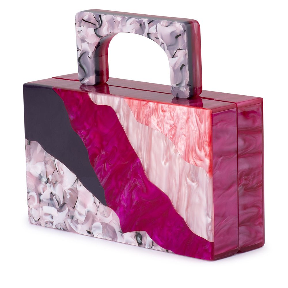 Olga Berg FLEUR Acrylic Top Handle (Pink)
