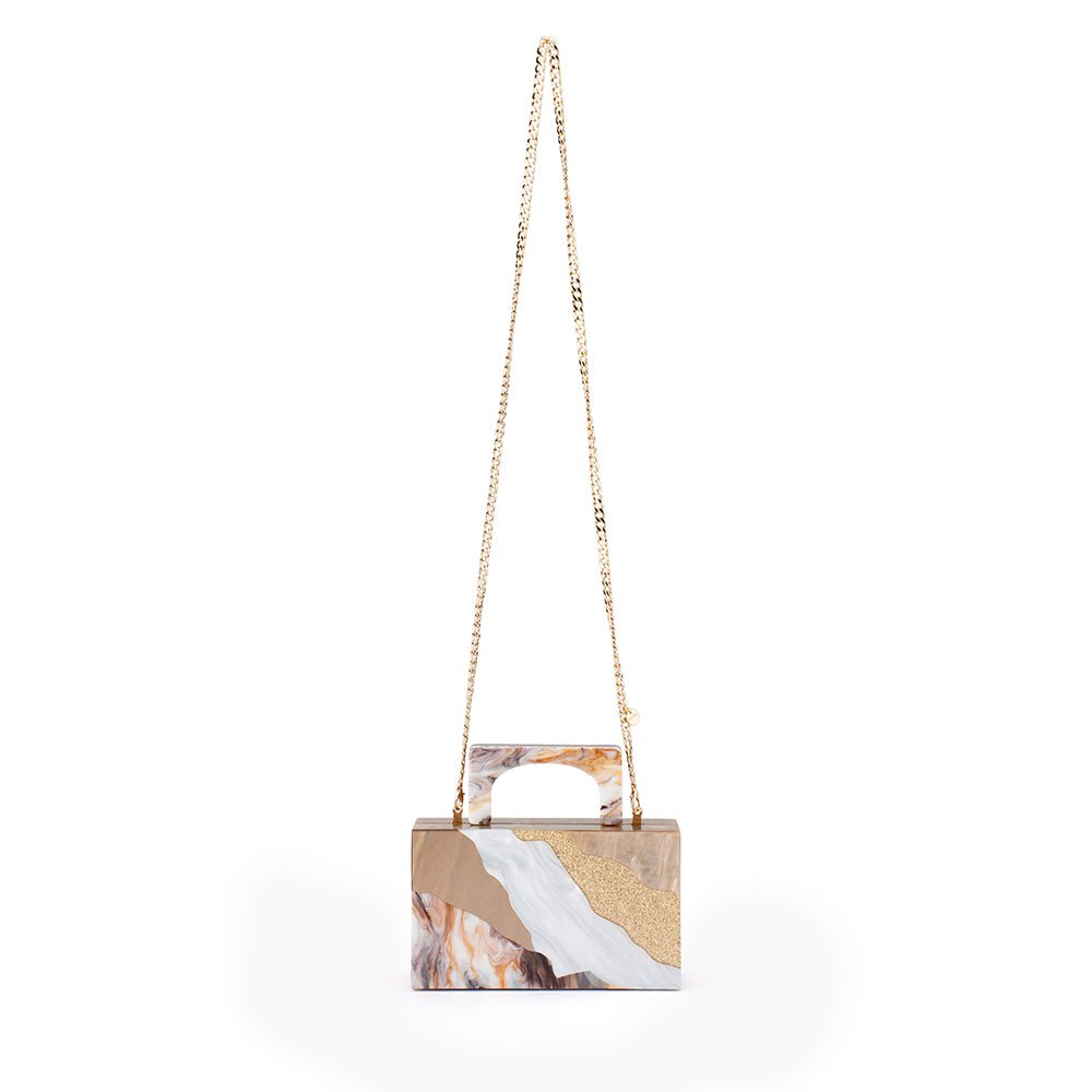 Olga Berg FLEUR Acrylic Top Handle (Natural)
