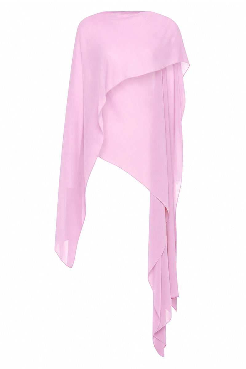 Carla Zampatti Floss Georgette Cascata Wrap (Pink)