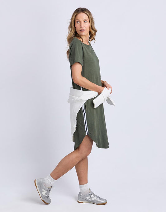 Bay Tape Dress - (Khaki)