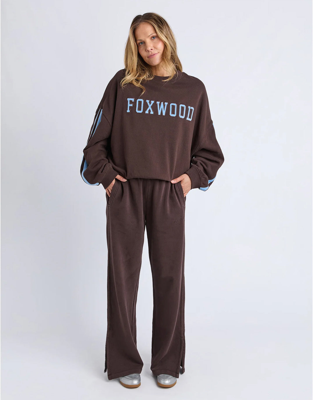 Foxwood Elevated Sunday Crew (Coffee/Light Blue)
