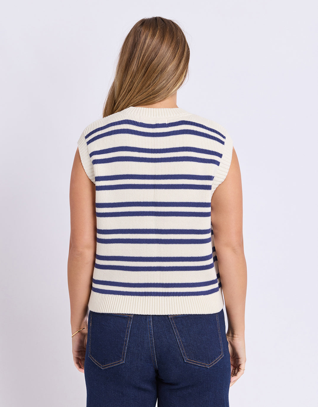 Foxwood Flint Striped Top (Vintage White)