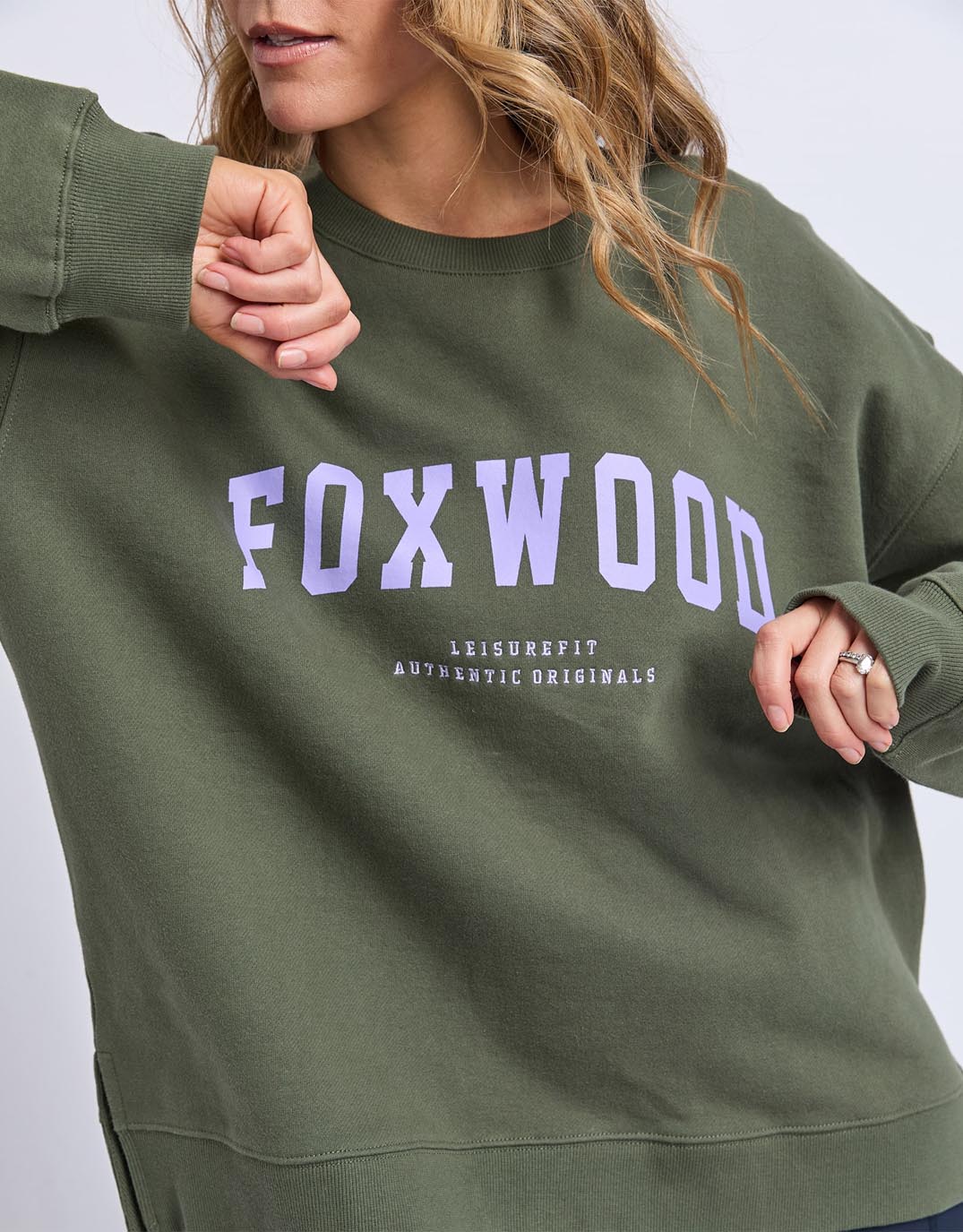 Foxwood Interval Crew (Khaki With Lilac)